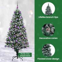 VidaXL Kunstkerstboom groen 180 cm pvc en staal en kunststof - thumbnail