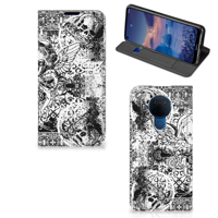 Mobiel BookCase Nokia 5.4 Skulls Angel - thumbnail