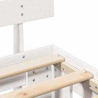 Bedframe met hoofdeinde Wit 120 x 190 cm Massief grenenhout - thumbnail