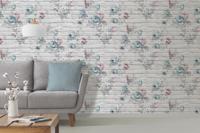 Dutch Wallcoverings Behang Escapade Baksteen/Bloem Grijs L781-09 - thumbnail