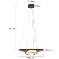 Steinhauer Led hanglampRinglux 2x led zwart - 3514ZW - thumbnail