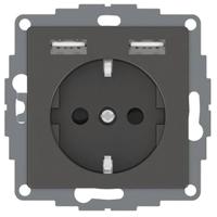 Merten MEG2366-0414 Inzetstuk System Design Antraciet 1 stuk(s) - thumbnail