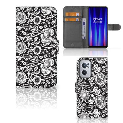 OnePlus Nord CE 2 Hoesje Black Flowers