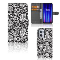 OnePlus Nord CE 2 Hoesje Black Flowers - thumbnail