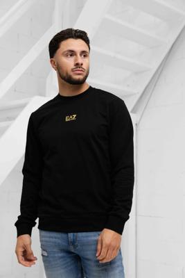 EA7 Emporio Armani 8NPM30 Sweater Heren Zwart/Goud - Maat S - Kleur: GoudZwart | Soccerfanshop
