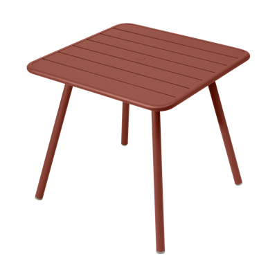 Fermob Luxembourg tuintafel vierpoot 80x80 cm Red Ochre