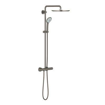 Grohe Regendoucheset Euphoria System Met Opbouw Thermostaatkraan Hard Graphite Geborsteld