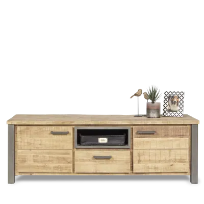 TV dressoir (150cm) Steelwood - Seasoned Brown