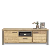 TV dressoir (150cm) Steelwood - Seasoned Brown - thumbnail