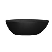 Vrijstaand Ligbad BWS Lusa 170x86x54 cm Cast Marble Mat Zwart - thumbnail