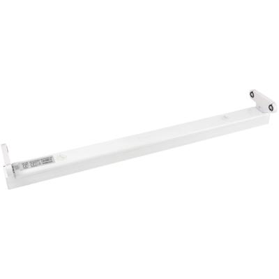 LED TL Armatuur Dubbel T8 60cm - IP20 - Mat Wit Staal