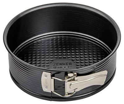 Zenker springvorm met vlakken tulband bodem black metallic 18cm