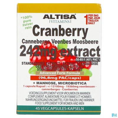 Altisa Cranberry 242mg Extract 45 Capsules