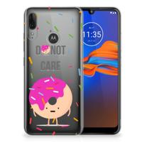 Motorola Moto E6 Plus Siliconen Case Donut Roze - thumbnail