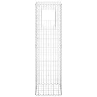 VidaXL Schanskorf palen 2 st 50x50x180 cm ijzer - thumbnail