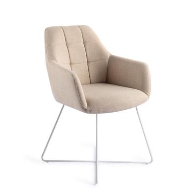 Jesper Home Noto eetkamerstoel Overnight Oats cross white Jesper Home Noto eetkamerstoel Overnight Oats cross white