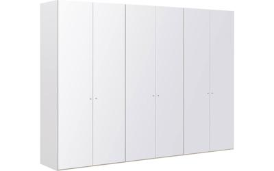 Goossens Kledingkast Easy Storage Ddk, Kledingkast 304 cm breed, 220 cm hoog, 6x glas draaideur