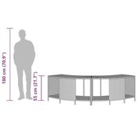 VidaXL Opbergschappen voor hottub 2 st poly rattan grijs - thumbnail