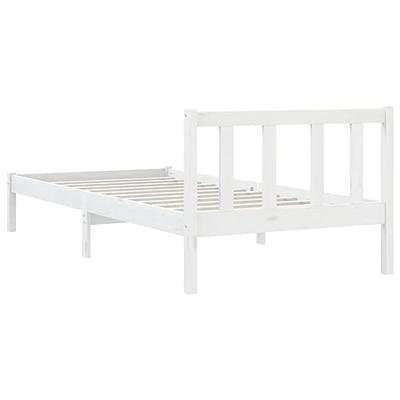 Bedframe massief grenenhout wit 100x200 cm