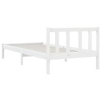 Bedframe massief grenenhout wit 100x200 cm - thumbnail