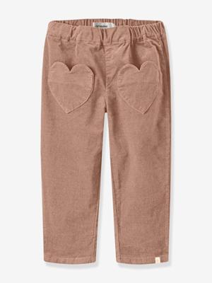 Wijde broek voor meisjes LIL'ATELIER MINI van ribfluweel donkerbruin Wijde broek voor meisjes LIL'ATELIER MINI van ribfluweel donkerbruin
