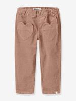 Wijde broek voor meisjes LIL'ATELIER MINI van ribfluweel donkerbruin - thumbnail