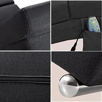 Ligbank Londen Antraciet met Massage en Verwarmingsfunctie - thumbnail