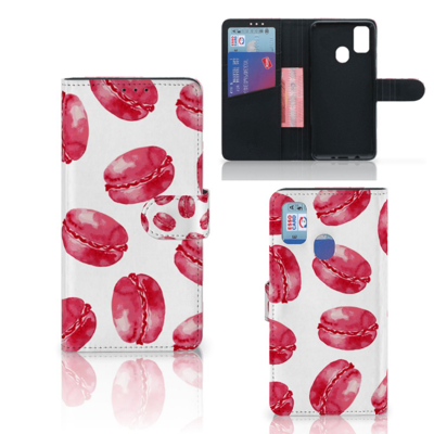Samsung Galaxy M21 | M30s | Book Cover | Pink Macarons