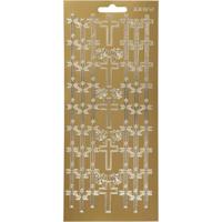 Creativ Company Stickers, kruis, vel 10x23 cm, goud, 1 vel - thumbnail