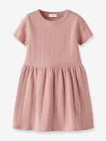 Jurk meisjes LIL'ATELIER MINI korte mouwen oudroze - thumbnail