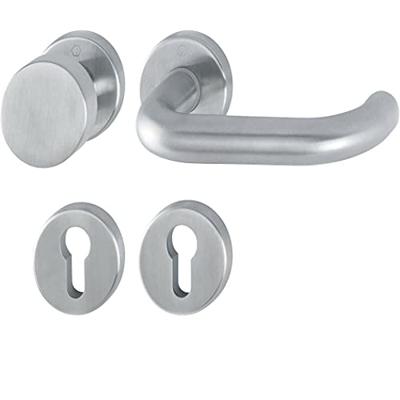 Hoppe deurbeslag kruk/knop - incl. pc-rozetten - Paris - deurdikte 37/42mm - RVS