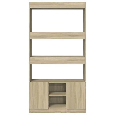 Hoge kast 92x33x180 cm bewerkt hout sonoma eikenkleurig