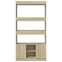 Hoge kast 92x33x180 cm bewerkt hout sonoma eikenkleurig - thumbnail