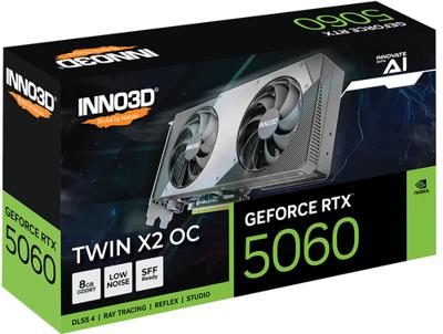 INNO3D GeForce RTX 5060 TWIN X2 OC 8GB INNO3D GeForce RTX 5060 TWIN X2 OC 8GB