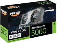 Inno 3D Nvidia GeForce RTX 5060 Videokaart GeForce RTX 5060 8 GB GDDR7-RAM PCIe x8 HDMI, DisplayPort Overclocked, Vulkan, NVIDIA G-Sync - thumbnail
