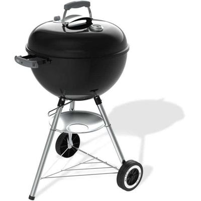 Weber Original Kettle Houtskoolbarbecue - 47 cm diameter - Ingebouwde thermometer - Geëmailleerd staal - Ventilatieopening - 6 couverts - Zwart