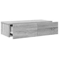 Wandschap met lades 60x26,5x15 cm bewerkt hout grijs sonoma - thumbnail