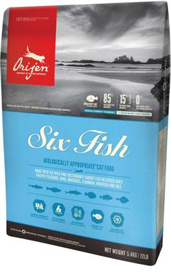 Orijen Six Fish Visvoer Voor Katten, 5,4 kg