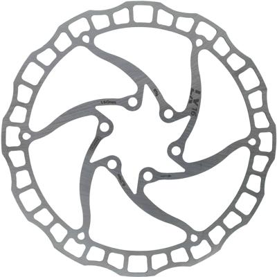 Elvedes rotor lx16 160mm 85g 6 gaats+boutjes zilver 2021066