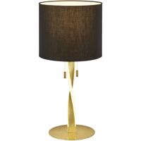 LED Tafellamp - Tafelverlichting - Trion Ninda - E27 Fitting - 6W - Warm Wit 3000K - Rond - Mat Goud - Aluminium - thumbnail