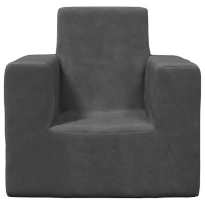 Kinderbank zacht pluche antraciet Kinderbank zacht pluche antraciet