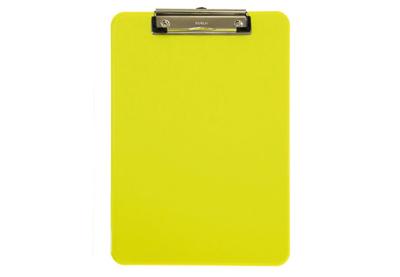 MAUL klemplaat Neon hard kunststof A4 staand geel transparant MAUL klemplaat Neon hard kunststof A4 staand geel transparant