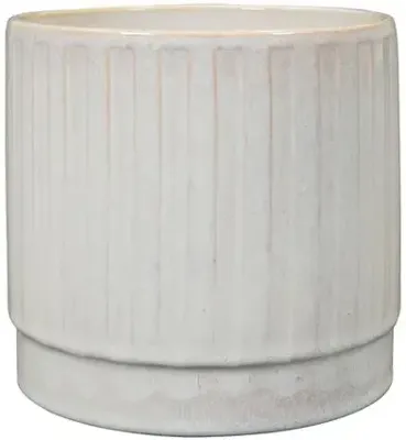 TS Collection bloempot sarien keramiek 18x17cm off white