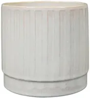 TS Collection bloempot sarien keramiek 18x17cm off white - thumbnail