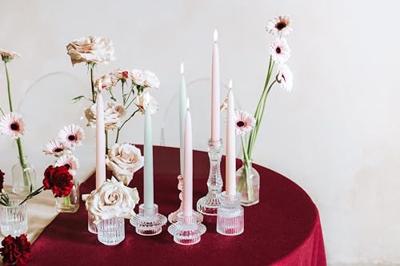 Dinerkaarsen Lichtroze Mat (10st)