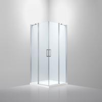 van Rijn ST02 douchecabine met hoekinstap chroom 100x100cm - thumbnail
