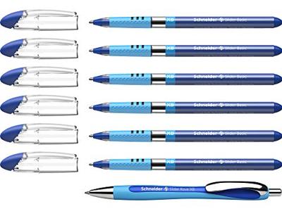 Schneider Schreibgeräte Kugelschreiber Slider Basic XB Rave 6er Etui + Slider Rave XB blau 151277 Balpen 1 stuk(s)
