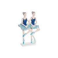Decoratieve figuren DKD Home Decor Blauw Romantiek Balletdanseres 14 x 7,5 x 21,5 cm - thumbnail