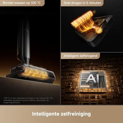 MOVA M50 ULTRA - Bezem- en vloerstofzuiger - 22.000 Pa - Robotarm - Opvouwbare en uitschuifbare handgreep - Dompelborstelwas 100°C