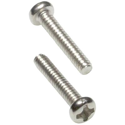 Platte kopschroef 9255 voor paneelmontagekabel UNC 4-40, verchroomd